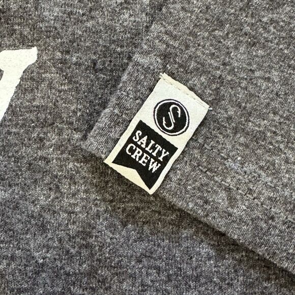 SALTY CREW Gray Nautical Flags Short Sleeve Crew Neck Tee T Shirt Men's Size XL - Picture 4 of 6